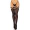 Чулки Leg Avenue Thigh highs with garter top Black One Size