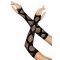 Leg Avenue Faux wrap net arm warmers Black