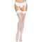 Leg Avenue Nylon Fishnet Thigh Highs OS White