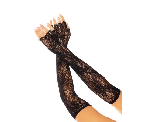 Митенки Leg Avenue Lace Opera Length Fingerless Gloves Black