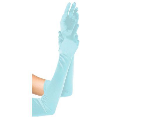 Длинные перчатки Leg Avenue Extra Long Satin Gloves light blue