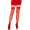 Leg Avenue Nylon Fishnet Thigh Highs OS Red