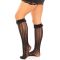 Носочки ажурные с рюшами Leg Avenue Sweetheart Ruffle Cuff Knee Highs Black, высокие