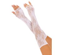 Митенки Leg Avenue Lace Opera Length Fingerless Gloves White