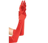 Длинные перчатки Leg Avenue Extra Long Satin Gloves red