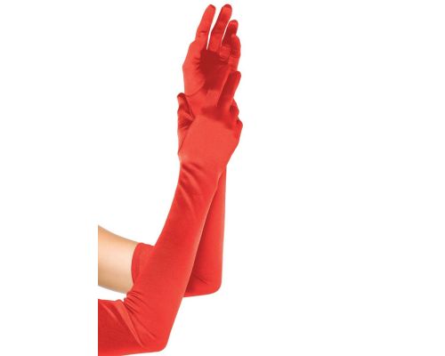 Длинные перчатки Leg Avenue Extra Long Satin Gloves red