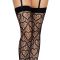 Leg Avenue Heart net thigh highs OS Black