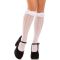 Носочки ажурные с рюшами Leg Avenue Sweetheart Ruffle Cuff Knee Highs White, высокие