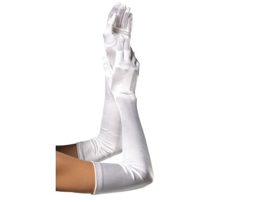 Длинные перчатки Leg Avenue Extra Long Satin Gloves white