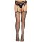 Leg Avenue Net stockings with garter belt Black O/S