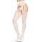 Leg Avenue Heart net suspender hose OS White