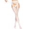 Leg Avenue Heart net suspender hose OS White