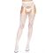 Leg Avenue Heart net suspender hose OS White