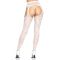 Leg Avenue Heart net suspender hose OS White