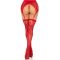 Чулки Leg Avenue Leg Avenue Lace thigh highs & garterbelt Red One Size