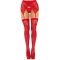 Чулки Leg Avenue Leg Avenue Lace thigh highs & garterbelt Red One Size