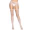 Leg Avenue Net stockings with garter belt White O/S