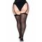 Leg Avenue Sheer backseam stockings + PLUS SI Black