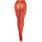 Чулки Leg Avenue Crotchless Net Tights with Heart Backseam Red One Size