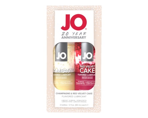 Набор вкусовых смазок System JO Champagne & Red Velvet Cake (2×60 мл), Limited Edition