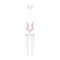 Obsessive Bunny suit 4 pcs costume pink L/XL