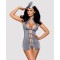 Obsessive Stewardess 3 pcs costume grey L/XL