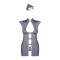 Obsessive Stewardess 3 pcs costume grey L/XL