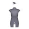 Obsessive Stewardess 3 pcs costume grey L/XL