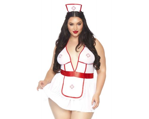 Leg Avenue Roleplay Nightshift Nurse + 1X-2X White/Red