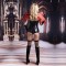 Эротический костюм темного ангела Зажигательная Аманда S/M, боди под латекс, чулки, перчатки, обруч
