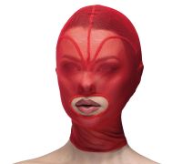 Маска сердце сетка с открытым ртом Feral Feelings - Hearts Mask Red/Red