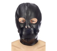 Капюшон с кляпом для БДСМ Fetish Tentation BDSM hood in leatherette with removable gag