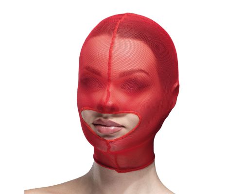 Маска сетка с открытым ртом Feral Feelings - Hood Mask Red