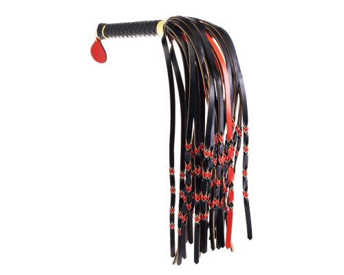 Флоггер LOCKINK SEVANDA Red & Black Braided Tail Flogger