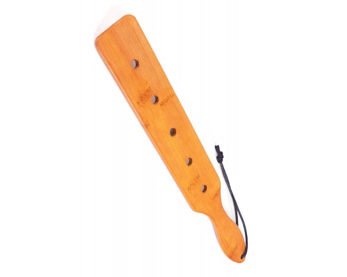 Паддл Fetish Tentation Paddle 5 Holes Bamboo, упакован в ПЭ пакет