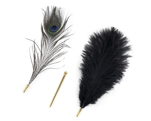 Щекоталка LOCKINK SEVANDA Natural Peacock Flirting Feather Tickler, перо павлина