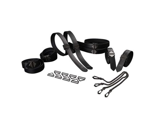 Набор из 8 ремней для связывания LOCKINK 8-Bondage-Straps Restraint Set - Black