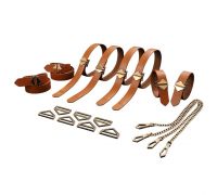 Набор из 8 ремней для связывания LOCKINK 8-Bondage-Straps Restraint Set - Brown