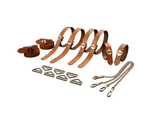 Набор из 8 ремней для связывания LOCKINK 8-Bondage-Straps Restraint Set - Brown