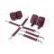 Набор Feral Feelings BDSM Kit 3 Burgundy, наручники, поножи, коннектор