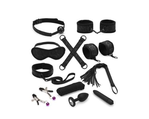 Набор Liebe Seele Black Lace and Neoprene 11pcs Bondage Kit