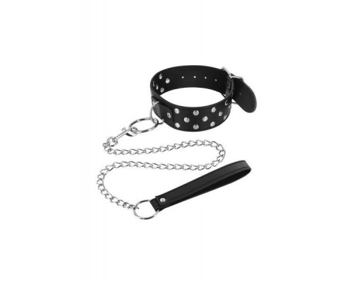 Ошейник с поводком Fetish Tentation Rivets and Leash