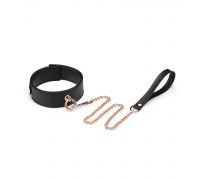 Ошейник с поводком Liebe Seele Black Organosilicon Collar with Leash