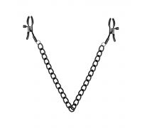 Зажимы для сосков Bedroom Fantasies Nipple Clamps with Chain - Black