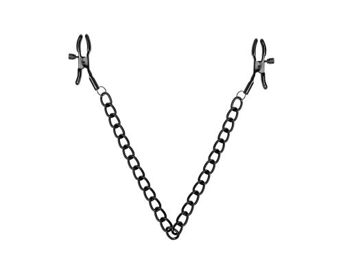 Зажимы для сосков Bedroom Fantasies Nipple Clamps with Chain - Black