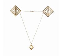 Зажимы для сосков с легкой подвеской LOCKINK Adjustable Nipple Clamps with Light Pendant - Golden