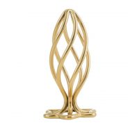 Анальная пробка LOCKINK SEVANDA Hollow Spiral Golden Metal Anal Plug - S size