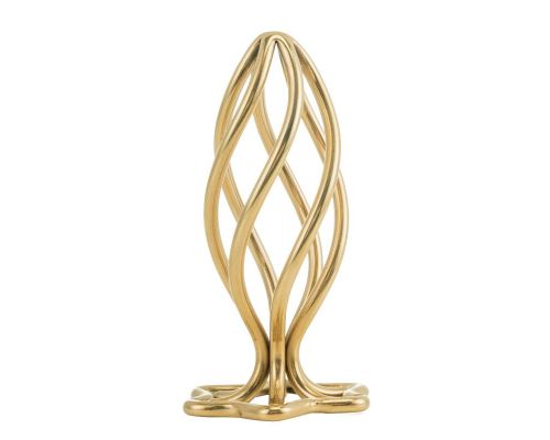 Анальная пробка LOCKINK SEVANDA Hollow Spiral Golden Metal Anal Plug - S size