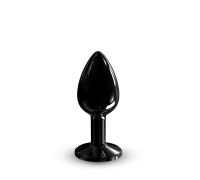 Металлическая анальная пробка с украшением в виде кристалла Dorcel - Diamond Plug BLACK S