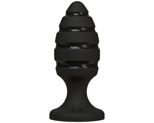 Анальный плаг со спиральным каналом Doc Johnson Platinum Premium Silicone - The Blast - Black